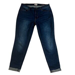 Nicole Miller Jeans Women's Cuffed SOHO High Rise Skinny Fit Ankle Blue 14